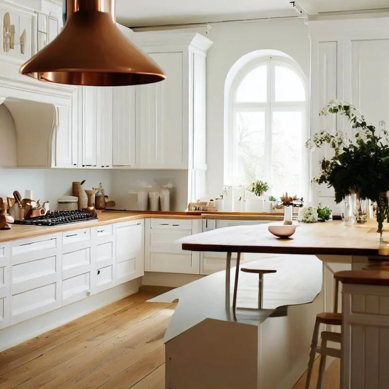 Bílá kuchyně s dubovou deskou: kombinace elegance a přírodní krásy