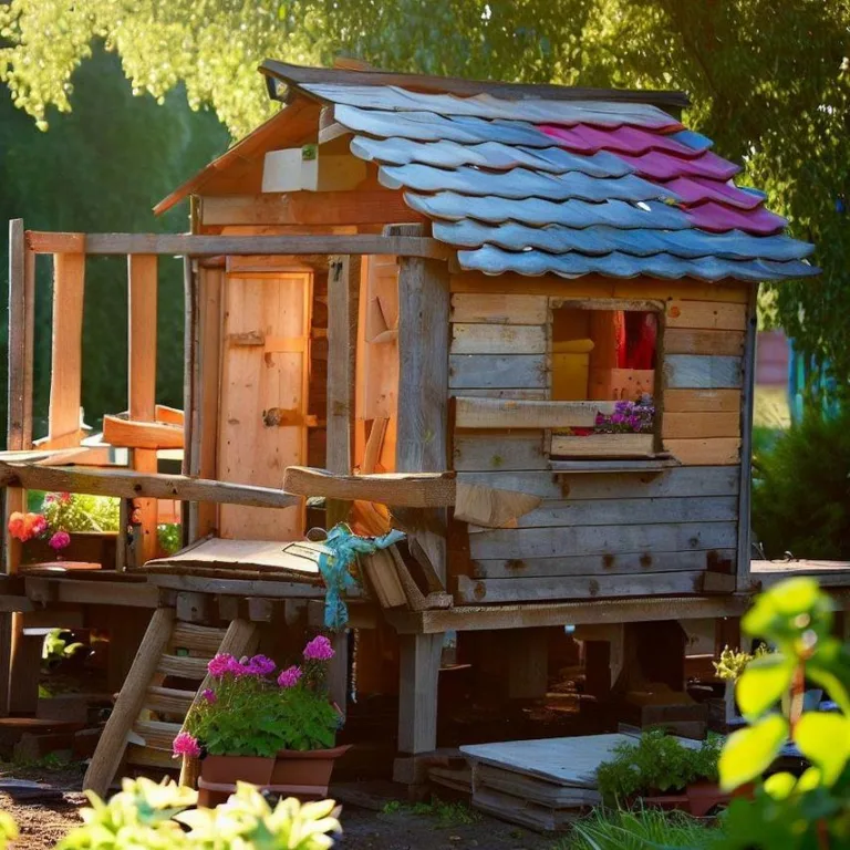 Dětský zahradní domek z palet