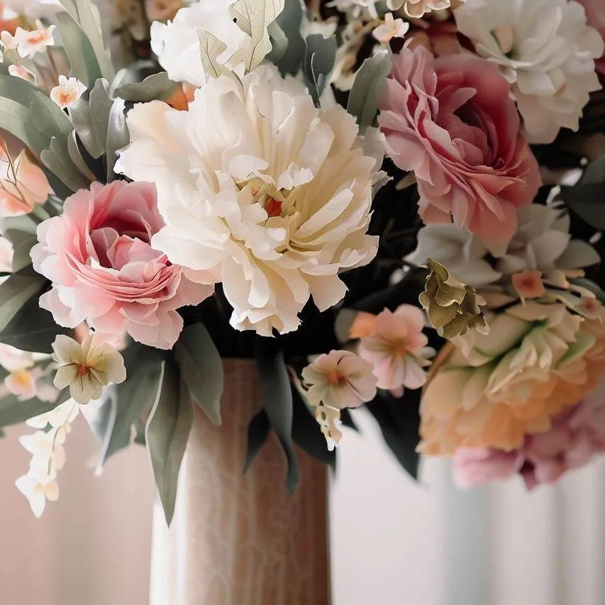 Umělé květiny do vysoké vázy