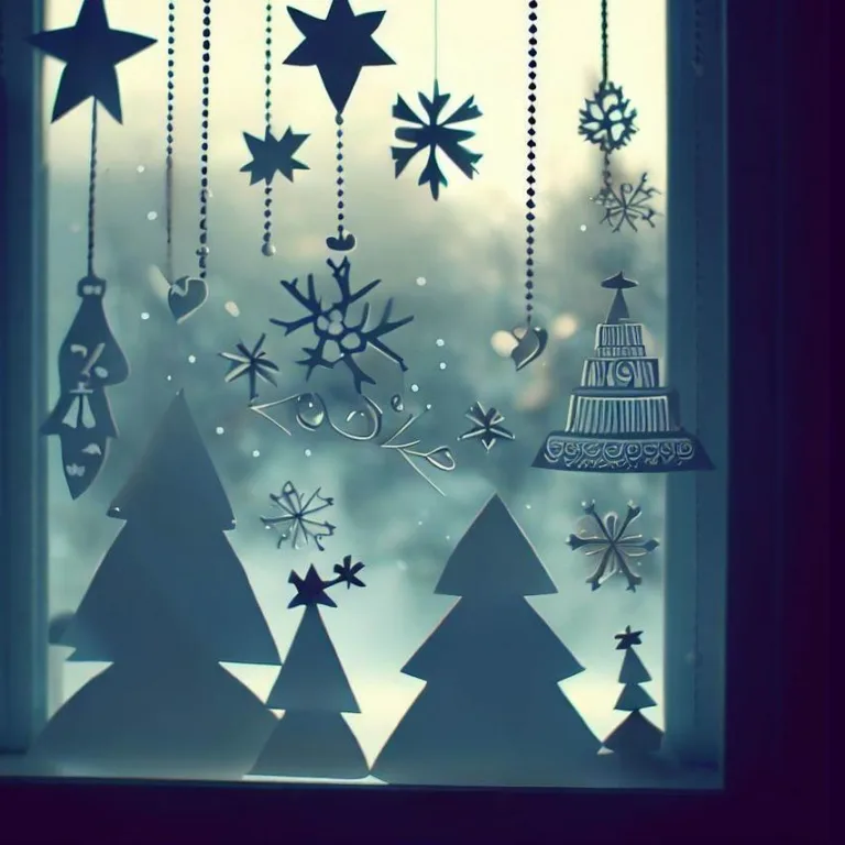 Vánoční ozdoby z papíru na okno
